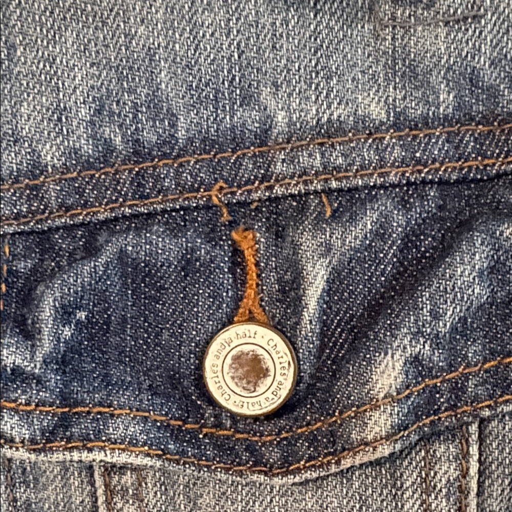 Distressed Blue Jean Jacket - Picture 3 of 11